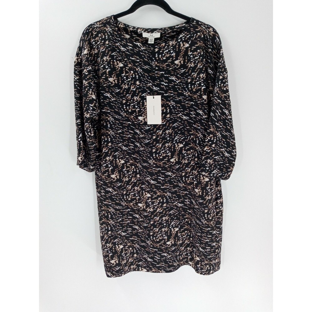 Women's H Halston 3/4 Sleeve Shift With Pockets Dress Size XS